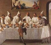 Francisco de Zurbaran St Hugo of Grenoble in the Carthusian Refectory (mk08) oil painting